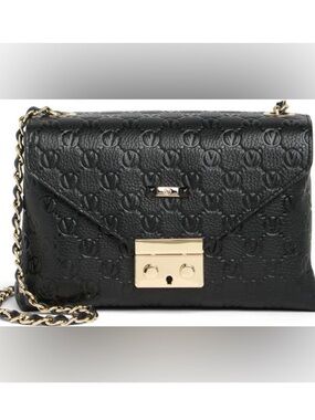 Valentino By Mario Valentino Black Quilted Crossbody Bag
